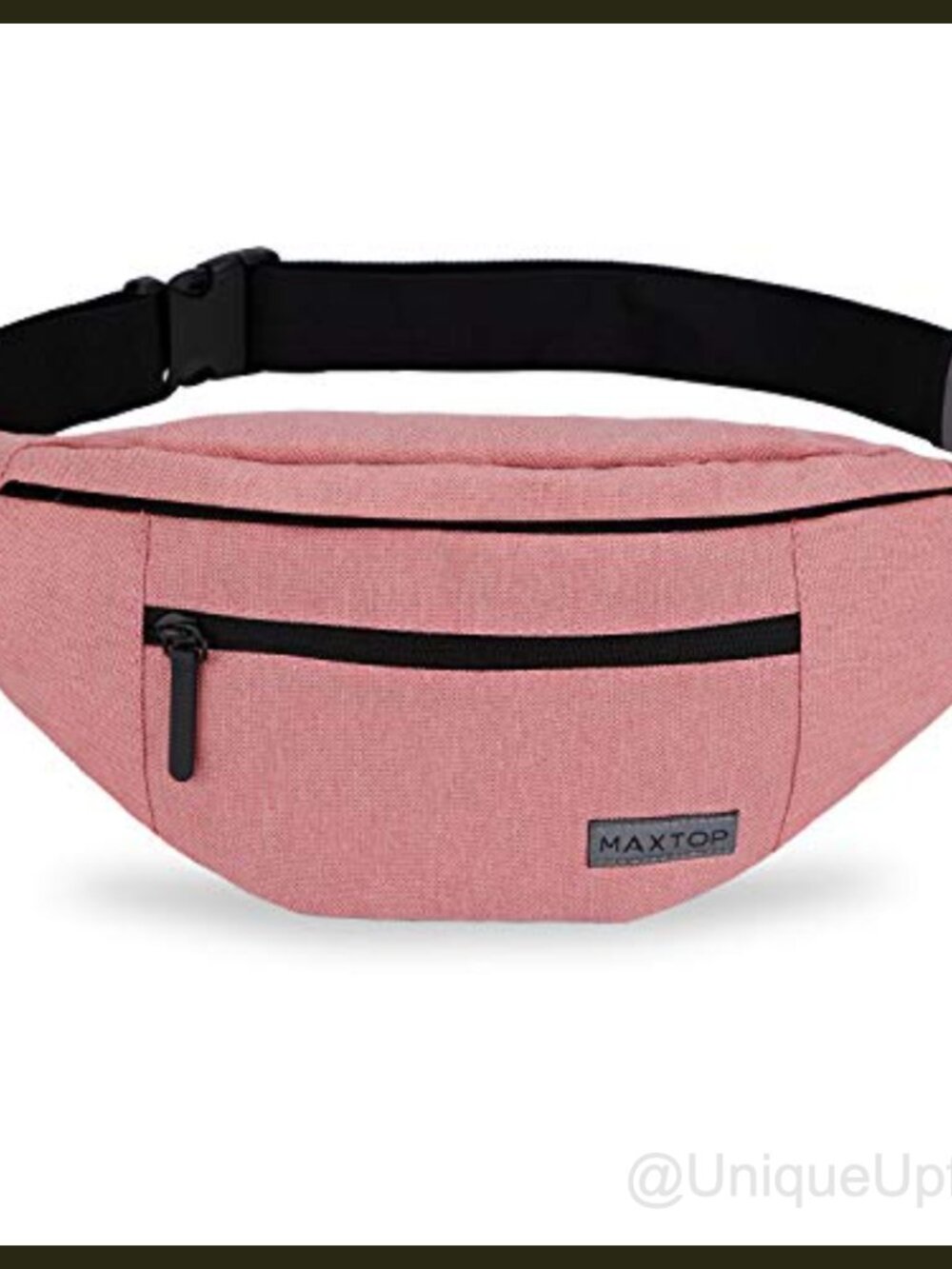 Water Resistant Large Fanny Pack Crossbody Waist Bag 4 Zipper Pockets
